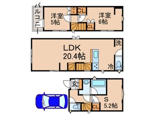 kolet葛飾新宿の物件間取画像